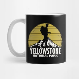 Vintage Retro Yellowstone National Park Hiking Mug